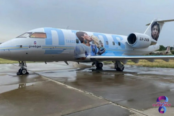 Pesawat Penghormatan Maradona Akan Terbang untuk Pildun Qatar